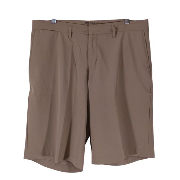 Nike Golf shorts mens 34 khaki tan standard fit performance flat front 833224 - Picture 1 of 9